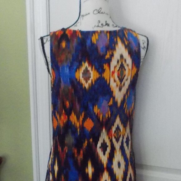Cupio Blush Tribal Bodycon Tank Dress L - Picture 4 of 6